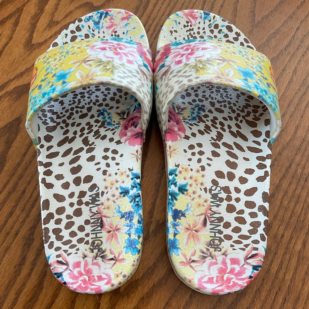 Johnny Was Wildflower Pool Slides, Women’s Sz 6M - Picture 5 of 10